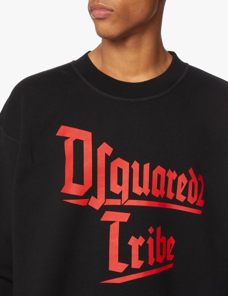 rinascente Dsquared2 Felpa girocollo d2 tribe slouch - nero