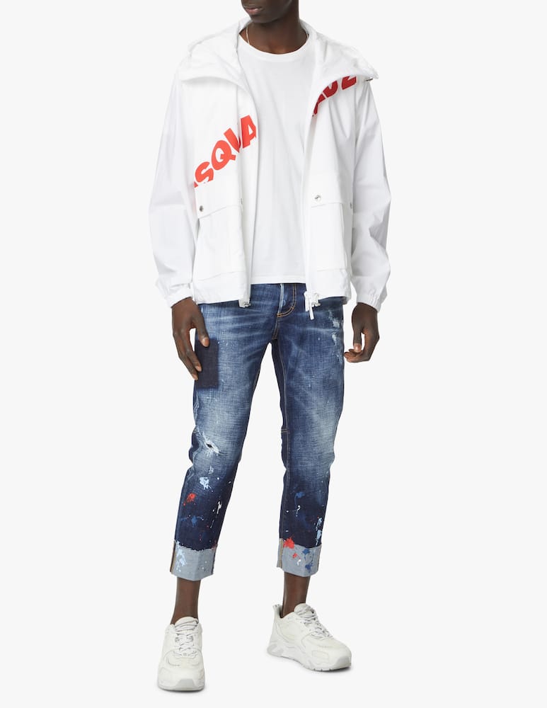 rinascente Dsquared2 Dk splat patch sailor pant - blue