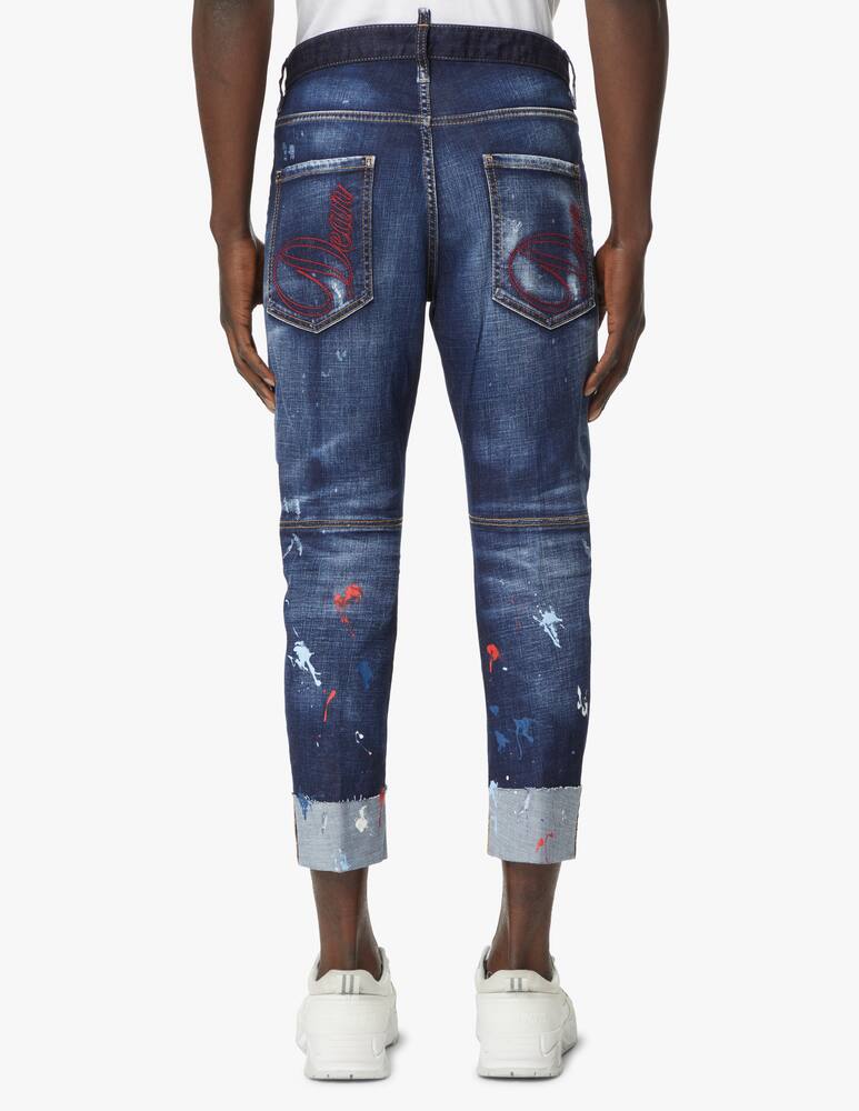 rinascente Dsquared2 Dk splat patch sailor pant - blue