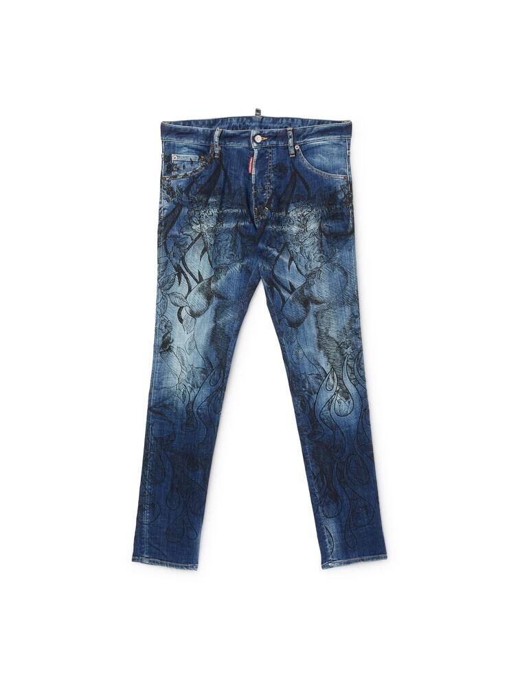 rinascente Dsquared2 Cool guy tattoo jeans - blue