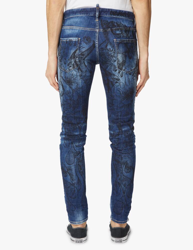 rinascente Dsquared2 Cool guy tattoo jeans - blue