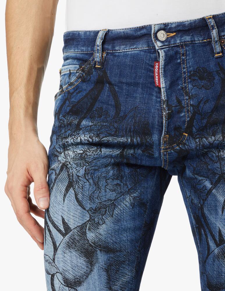 rinascente Dsquared2 Cool guy tattoo jeans - blue
