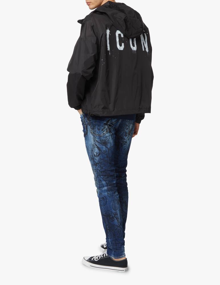 rinascente Dsquared2 Giacca a vento icon logo retro - nero