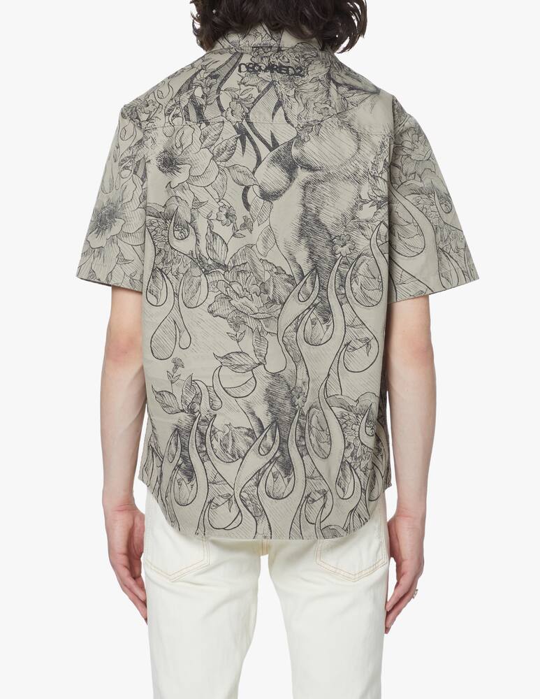 rinascente Dsquared2 Short sleeve shirt tattoo - beige
