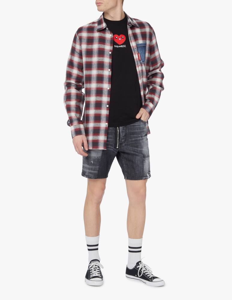 rinascente Dsquared2 Camicia manica lunga a quadri in jeans tasca - multicolor