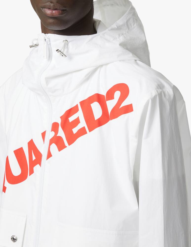 rinascente Dsquared2 Big logo windbreaker - white