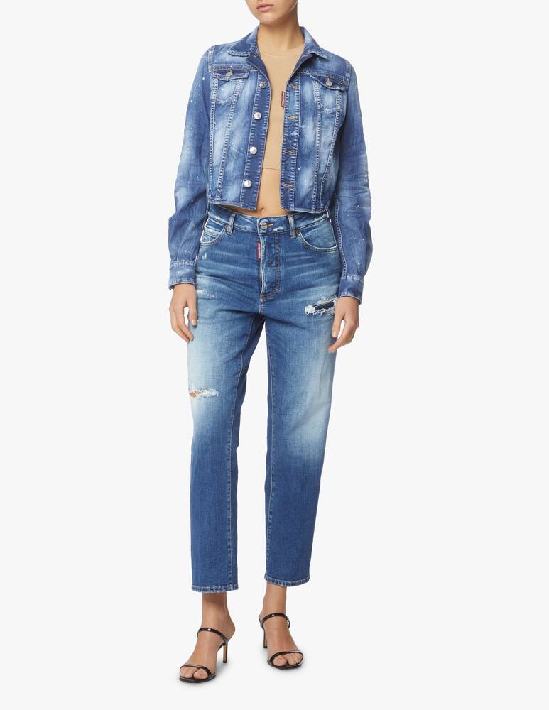 rinascente Dsquared2 Giacca di jeans crop - blu