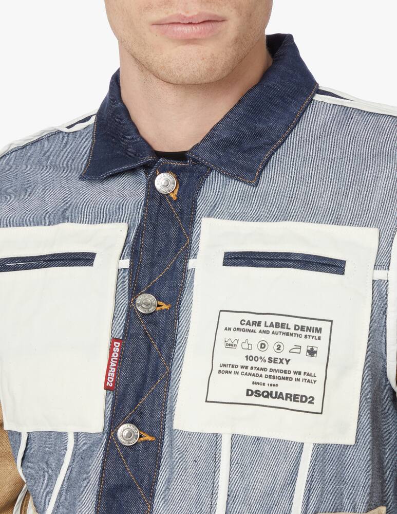rinascente Dsquared2 In/out dan jean jacket - blue
