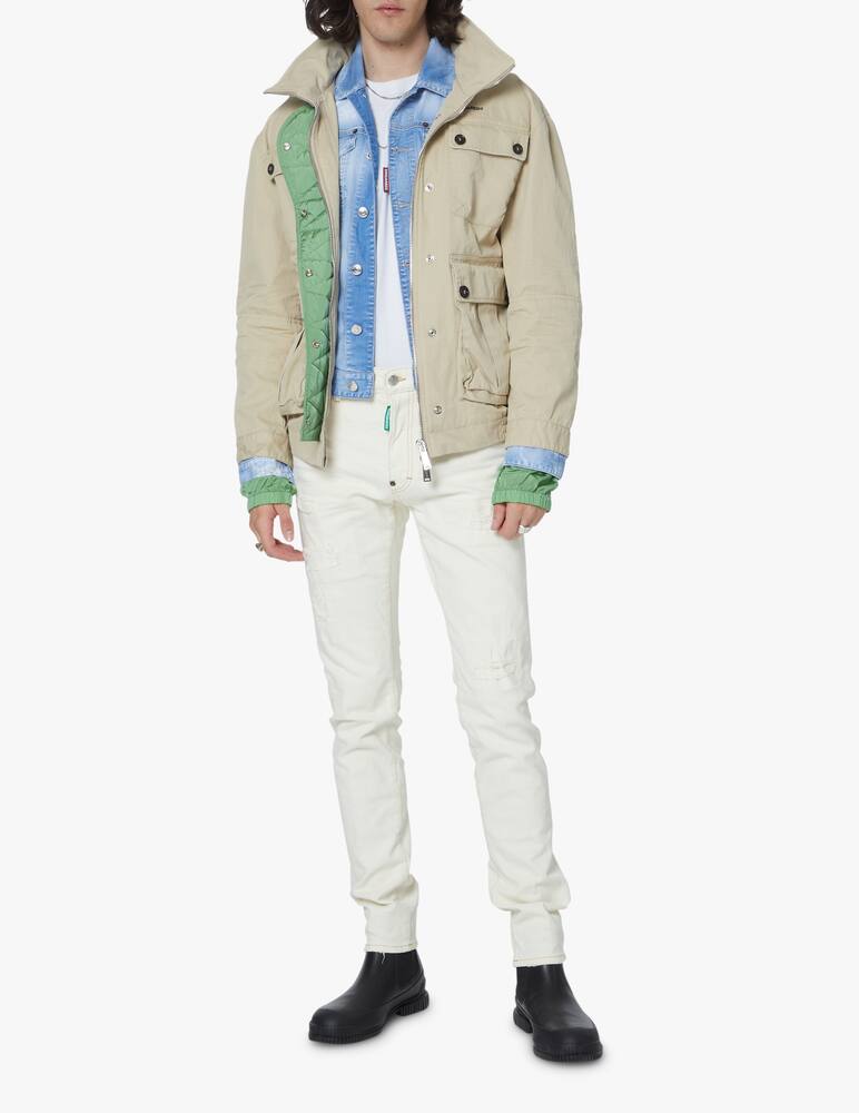 rinascente Dsquared2 Pad tab field jacket - beige