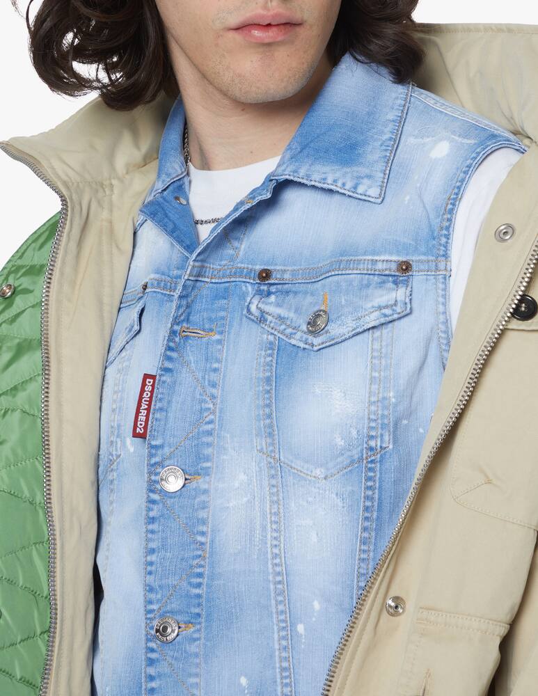 rinascente Dsquared2 Pad tab field jacket - beige