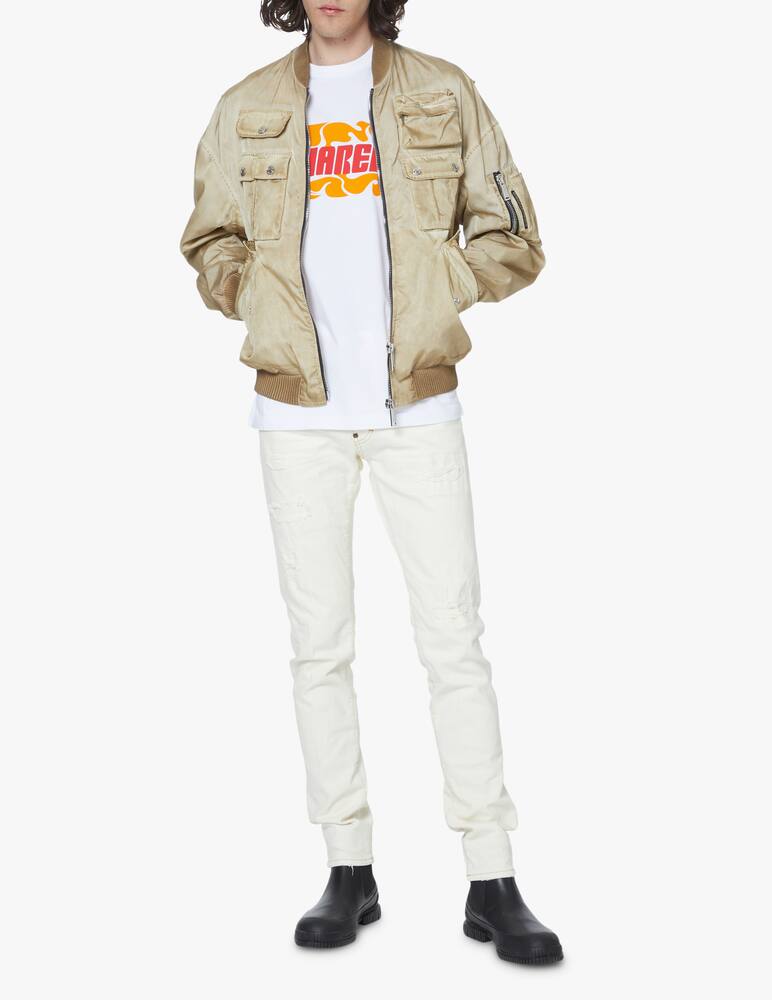 rinascente Dsquared2 Wave logo cigar t-shirt - white