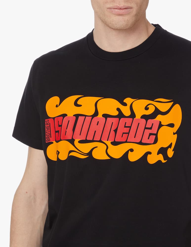 rinascente Dsquared2 Wave logo cigar t-shirt - black
