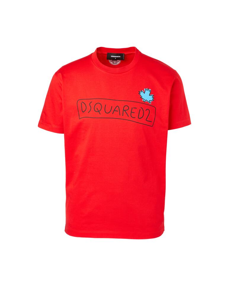 rinascente Dsquared2 Maglietta supercrew logo - rosso