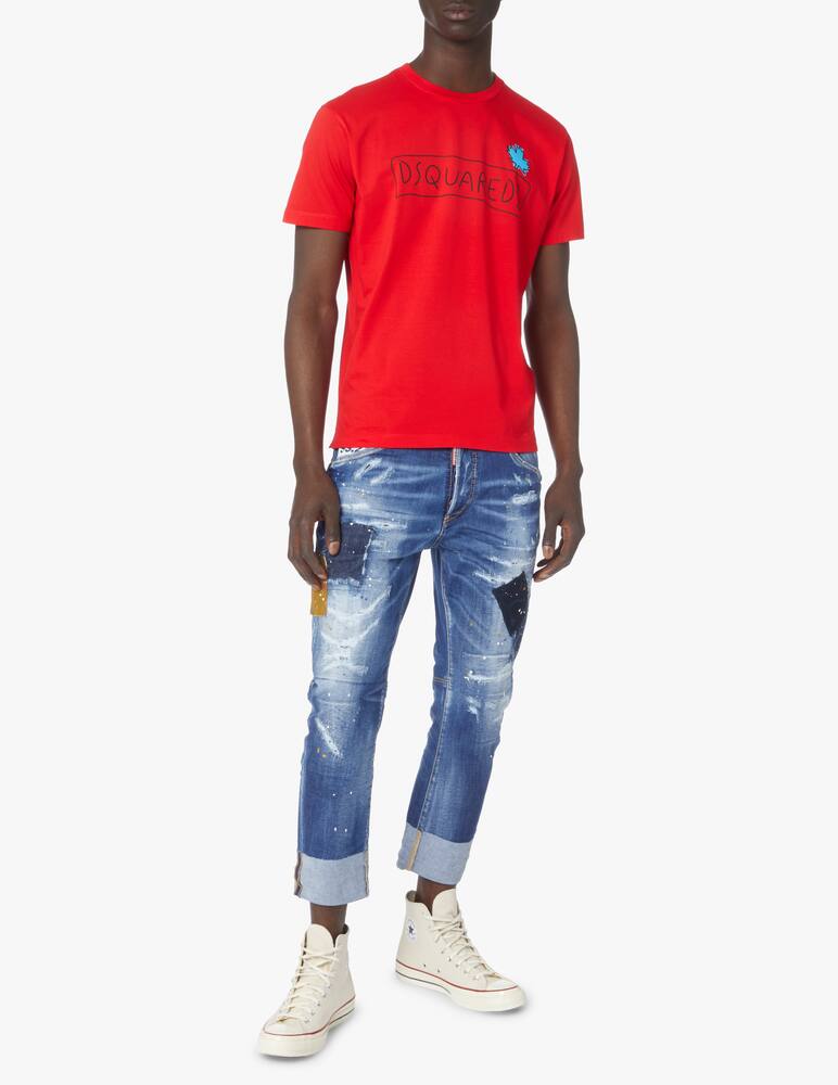 rinascente Dsquared2 Maglietta supercrew logo - rosso