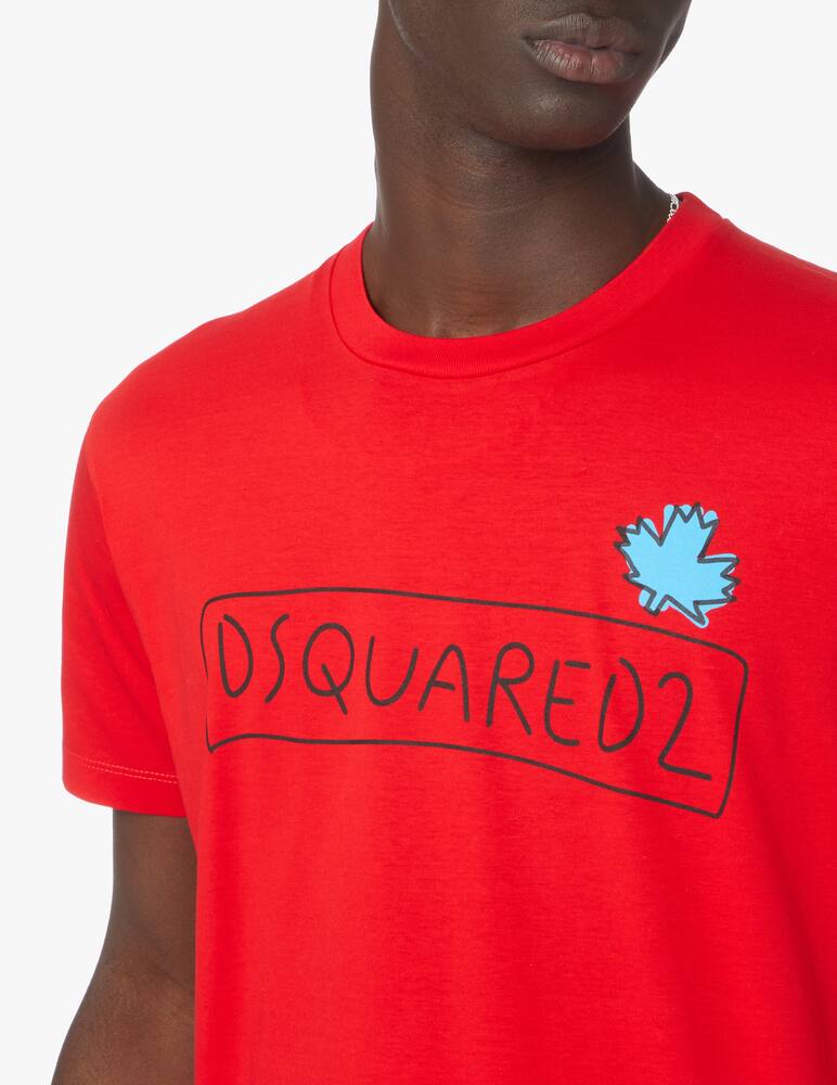 rinascente Dsquared2 Maglietta supercrew logo - rosso