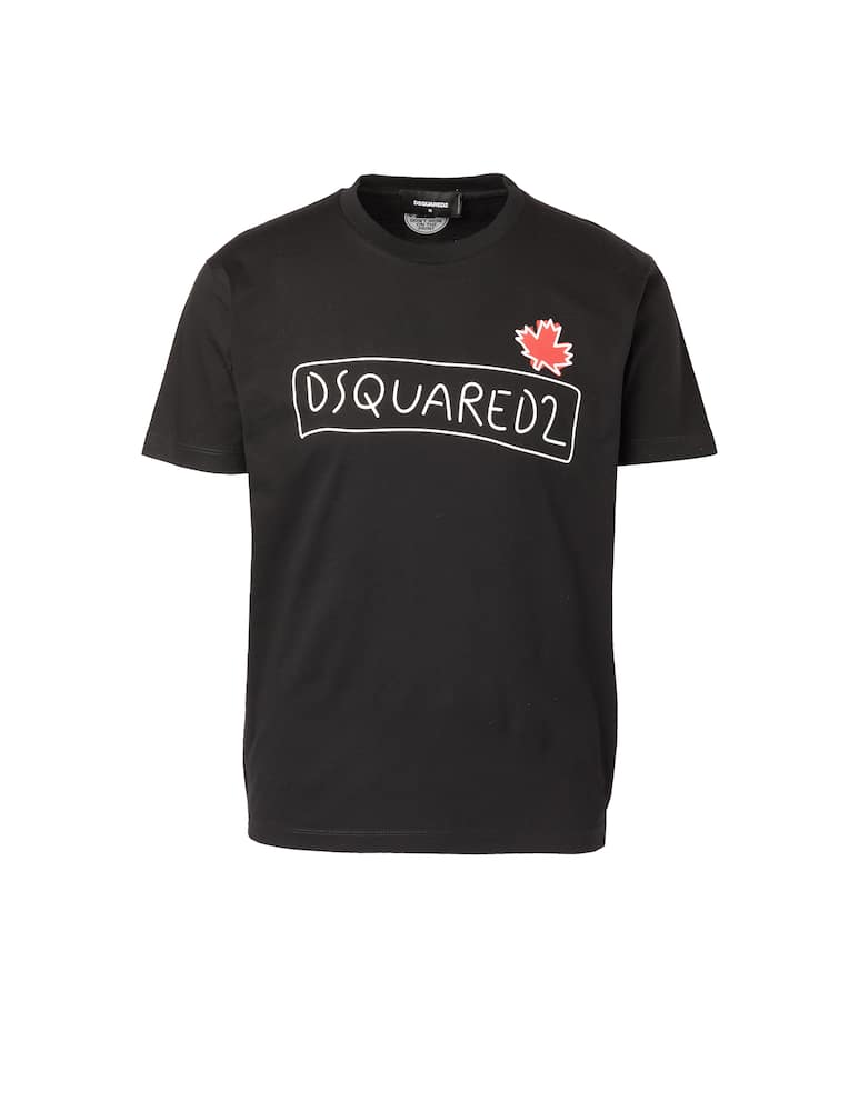 rinascente Dsquared2 Maglietta supercrew logo - nero