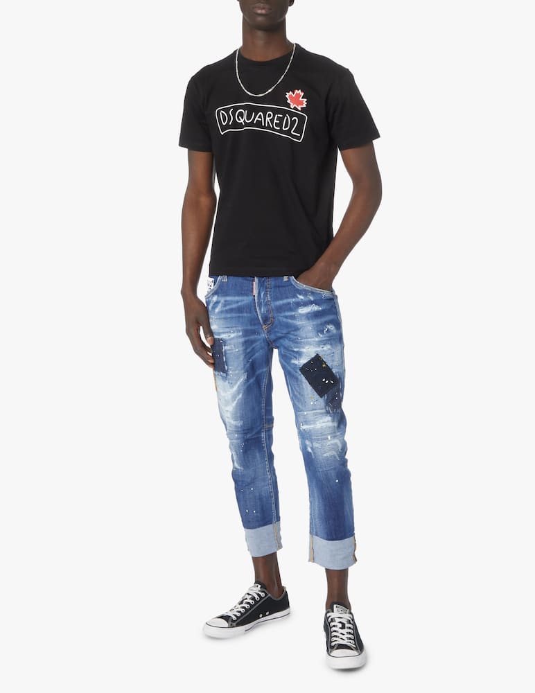 Dsquared2 Maglietta supercrew logo - nero - immagine 2 Dsquared2 Maglietta supercrew logo - nero - immagine 2