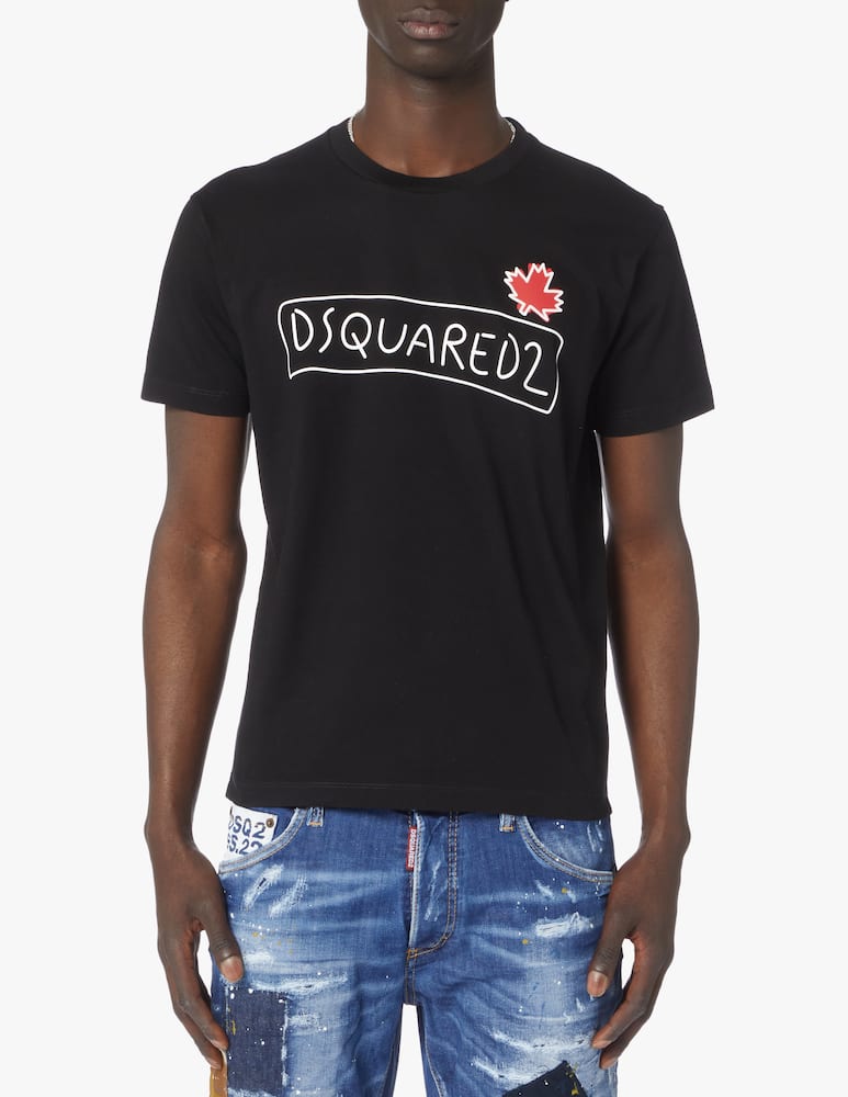 Dsquared2 Maglietta supercrew logo - nero - immagine 1 Dsquared2 Maglietta supercrew logo - nero - immagine 1