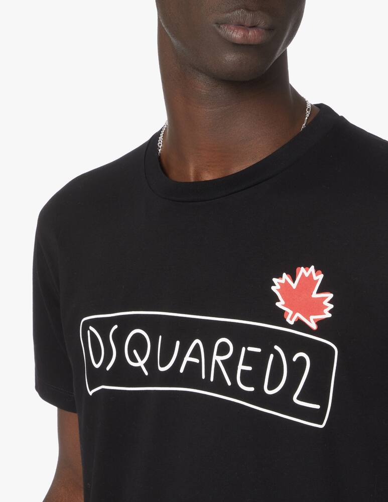 rinascente Dsquared2 Maglietta supercrew logo - nero