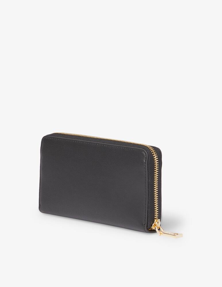 rinascente Love Moschino Portafoglio zip around L con scritta - Nero