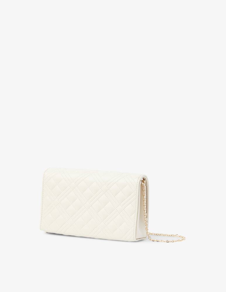 rinascente Love Moschino Quilted crossbody flap bag - White