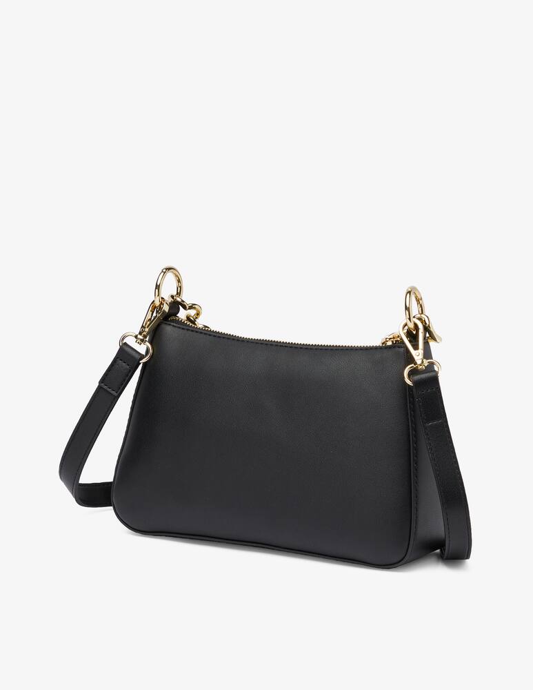 rinascente Love Moschino Heart halfmoon bag with chain - Black