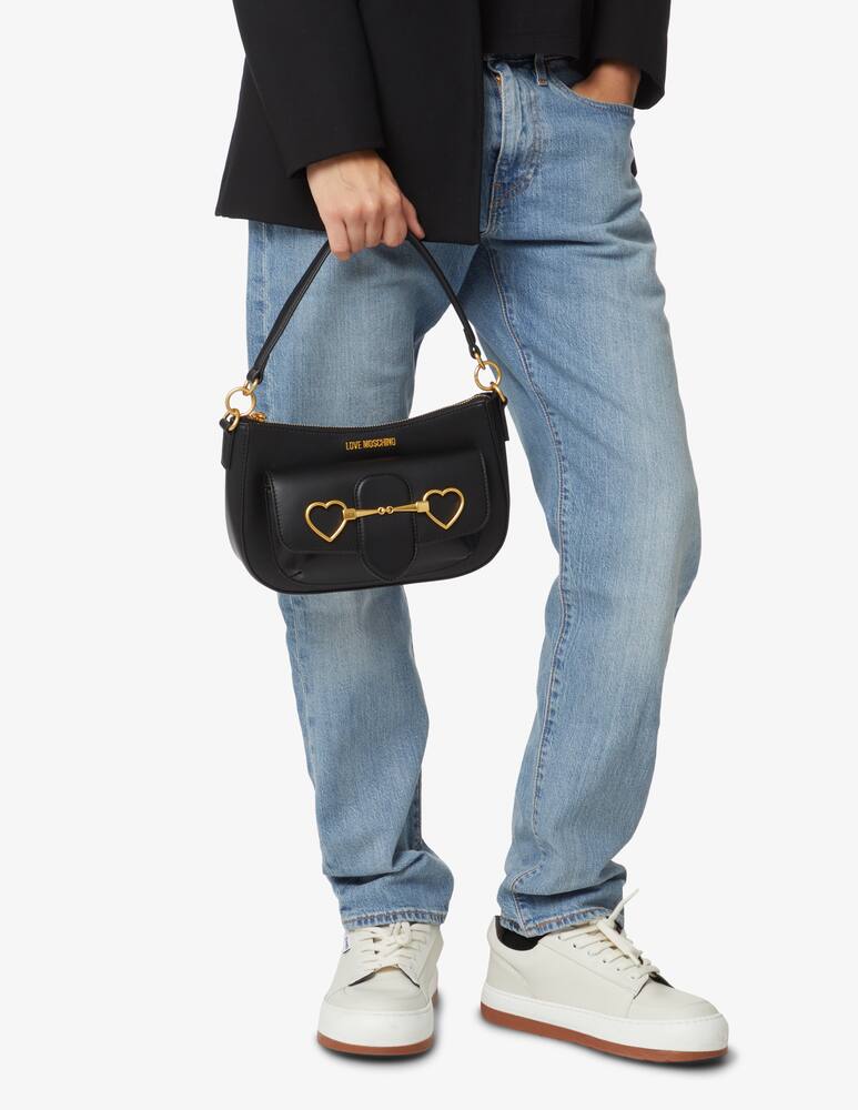 rinascente Love Moschino Borsa halfmoon Heartbit - Nero