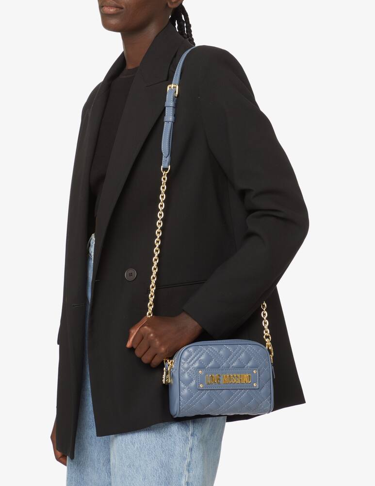 rinascente Love Moschino Quilted camera bag - Light blue
