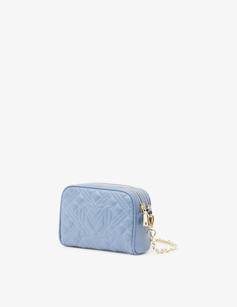 rinascente Love Moschino Quilted camera bag - Light blue