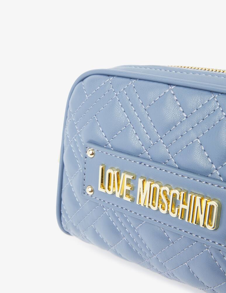 rinascente Love Moschino Quilted camera bag - Light blue