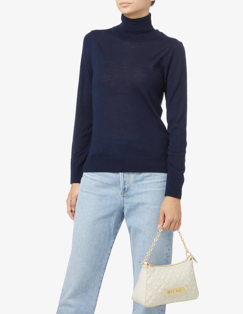 rinascente Love Moschino Borsa a tracolla halfmoon trapuntata - Bianco