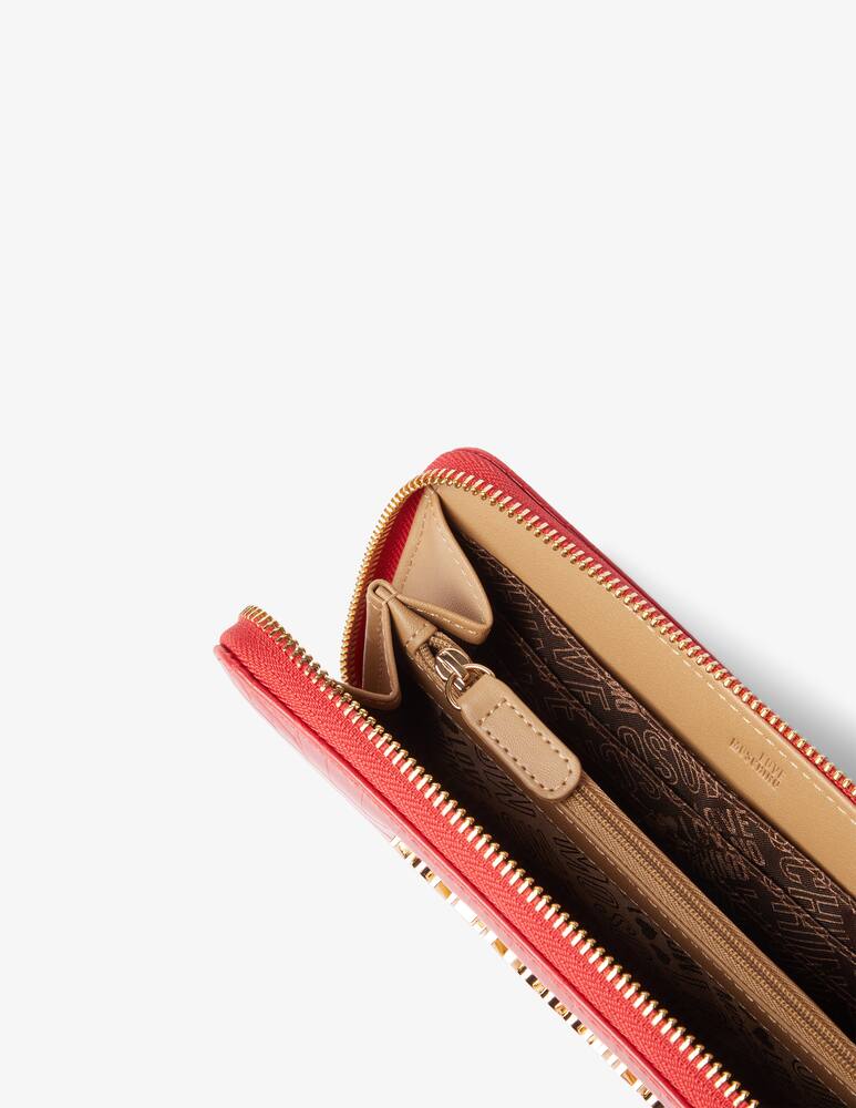 rinascente Love Moschino Love Lock L zip around wallet - Red