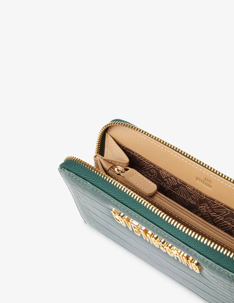 rinascente Love Moschino Portafoglio zip around L Love Lock - Verde