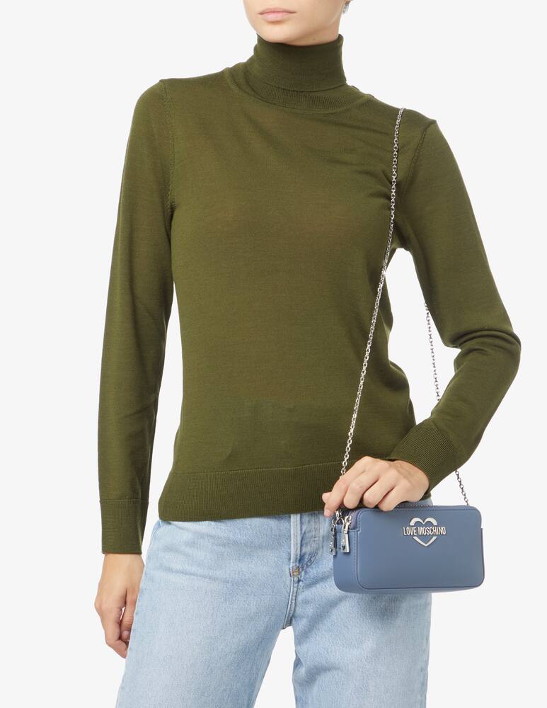 rinascente Love Moschino Heart camera mini bag - Light blue