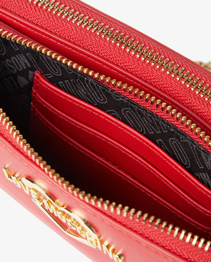 rinascente Love Moschino Borsa camera mini Heart - Rosso
