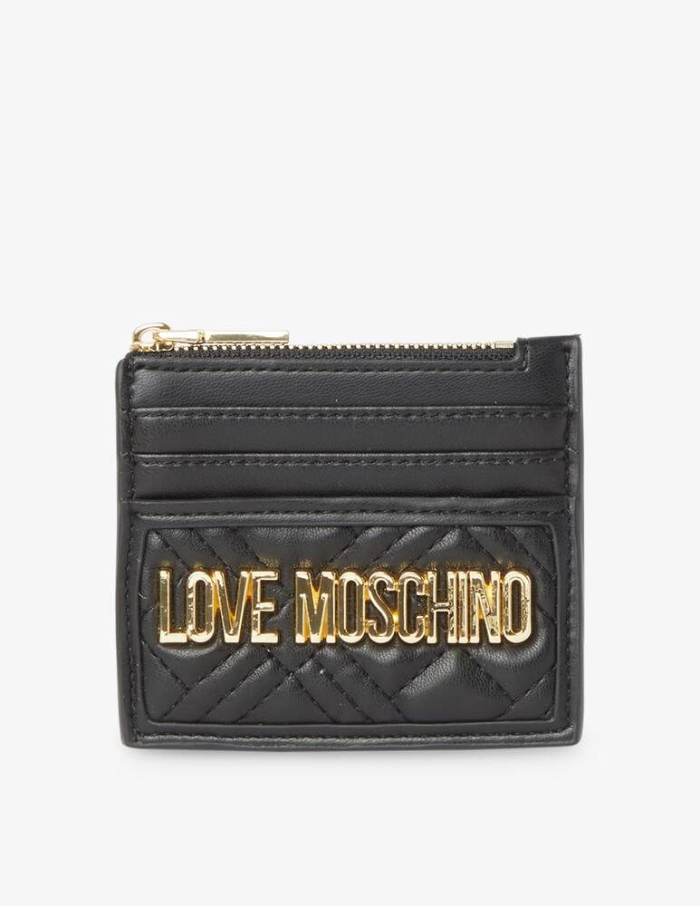 Love Moschino Quilted cc zip wallet - Black - picture 1 Love Moschino Quilted cc zip wallet - Black - picture 1