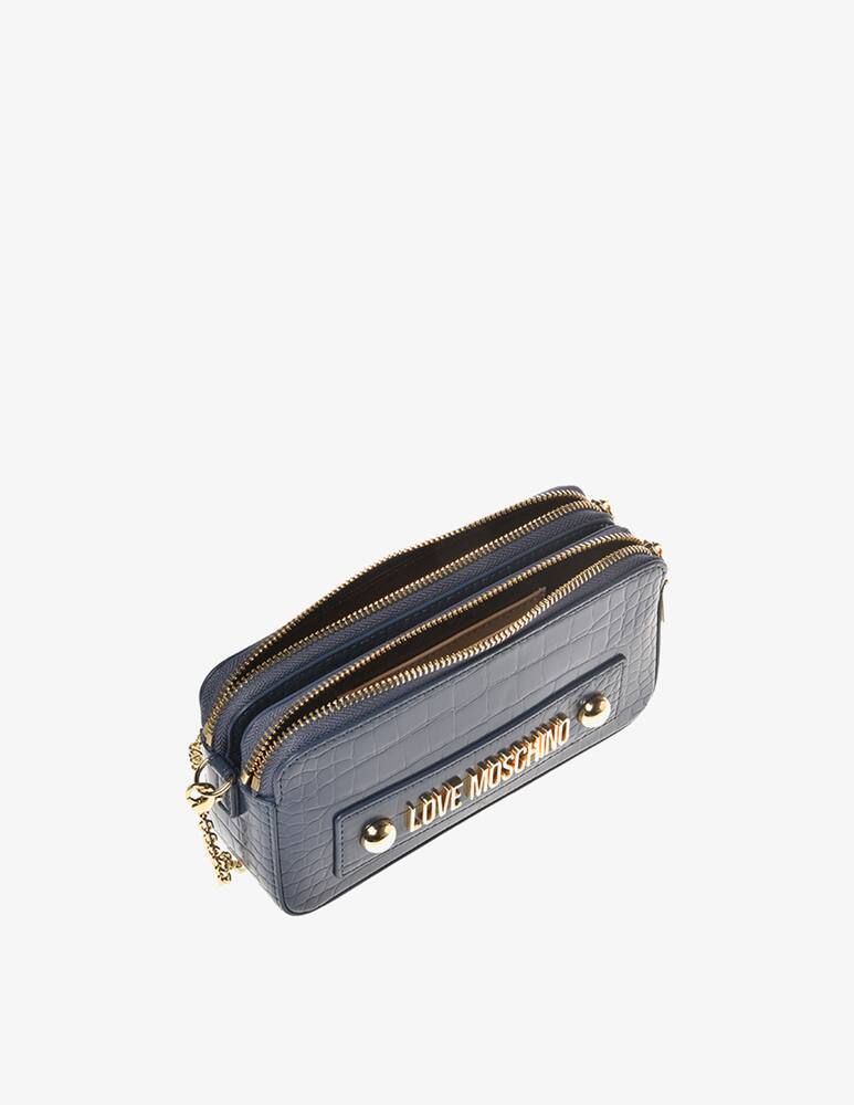 rinascente Love Moschino Big logo crossbody bag - Light blue