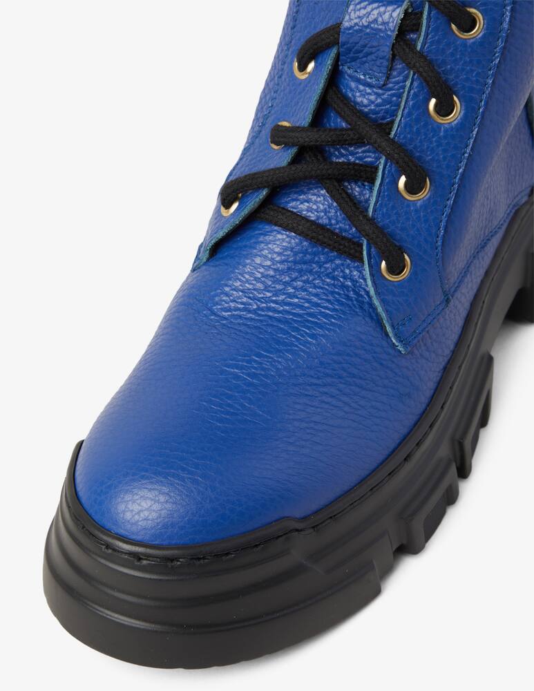 rinascente Pollini Leather boots with buckle - Blue