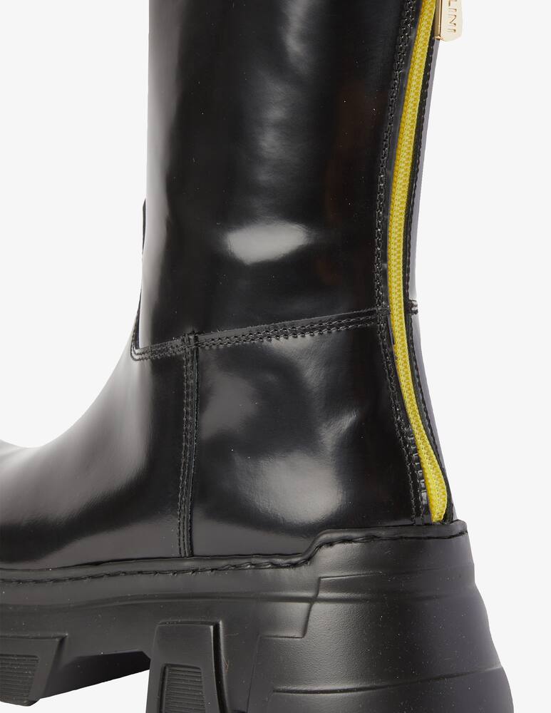 rinascente Pollini Leather booties - Black