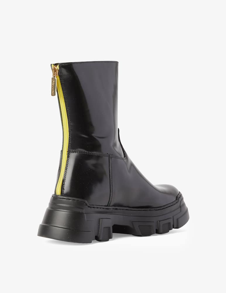 rinascente Pollini Leather booties - Black