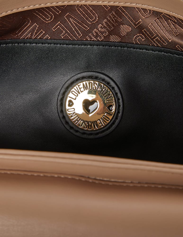 rinascente Love Moschino Borsa flap trapuntata M con catena - Rosa