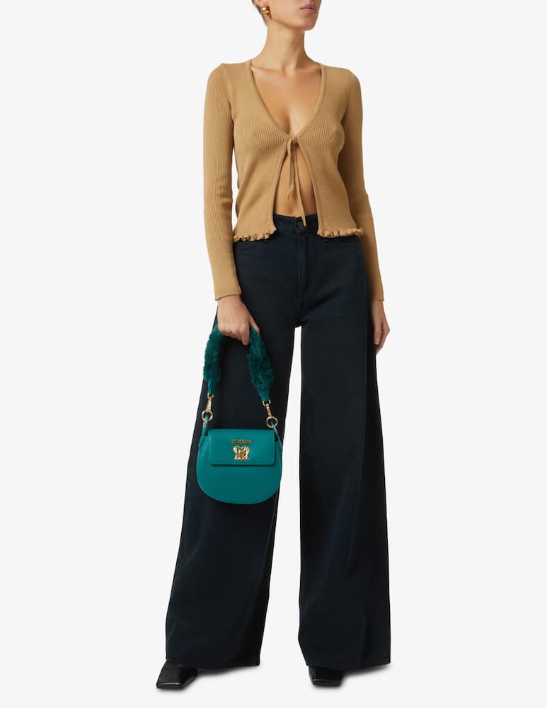 rinascente Love Moschino Turnl flap shoulder bag - Green