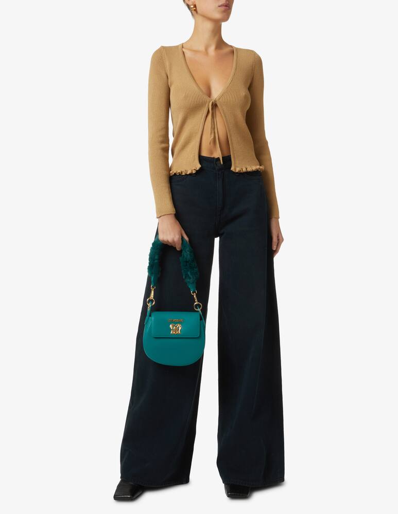 rinascente Love Moschino Turnl flap shoulder bag - Green