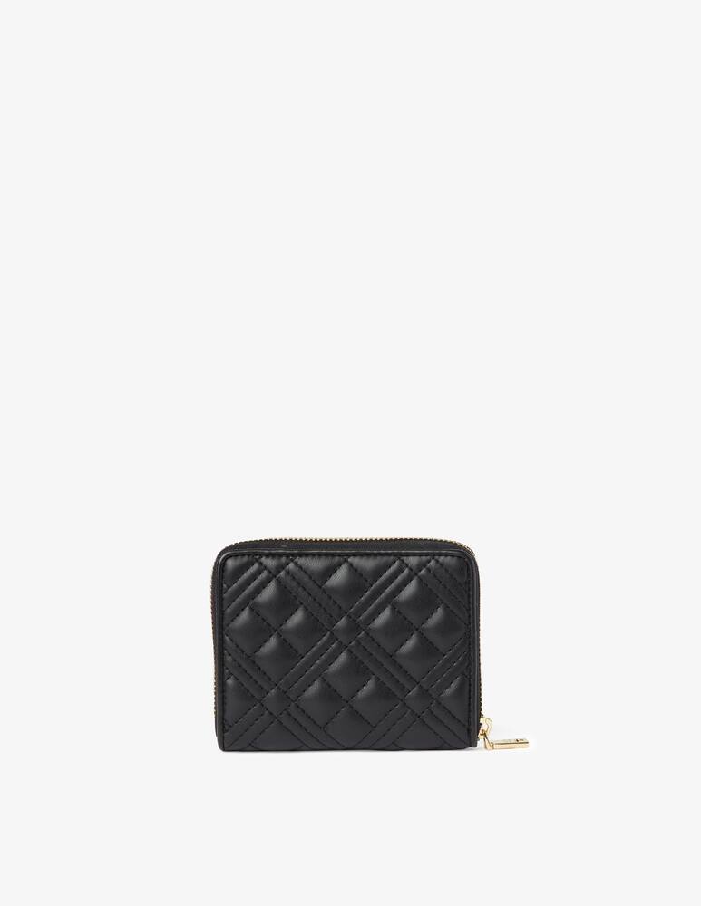 rinascente Love Moschino Quilted zip around S wallet - Black
