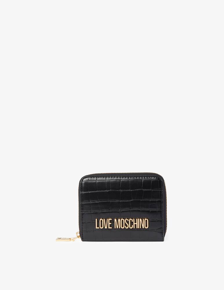 rinascente Love Moschino Portafoglio zip around S big logo - Nero