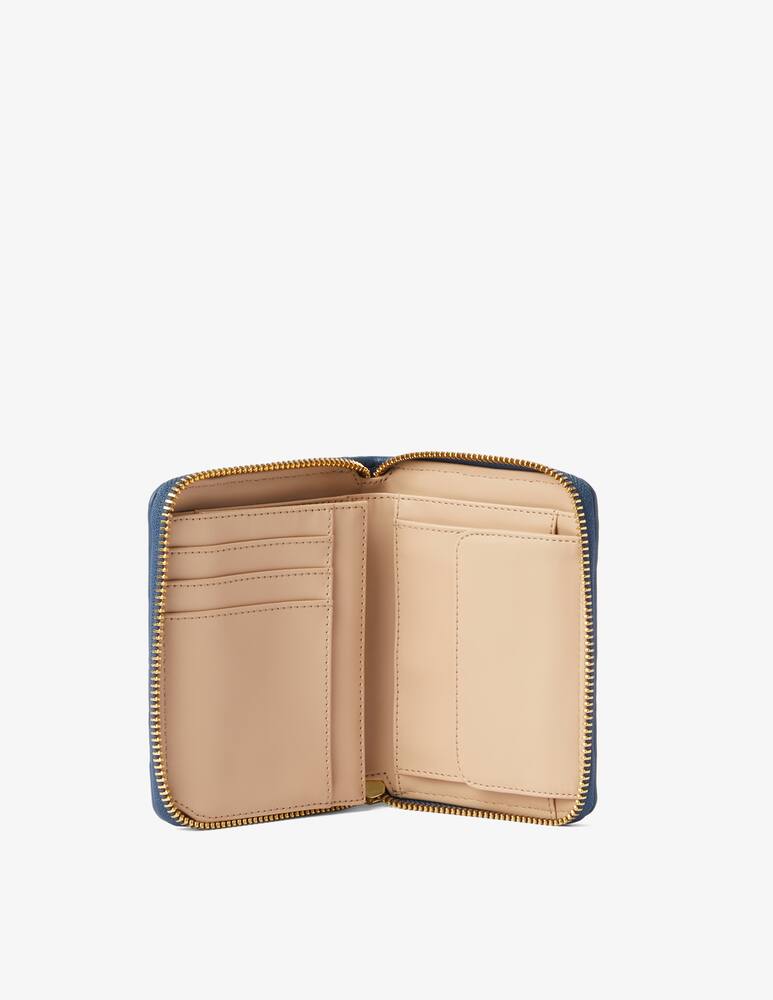 rinascente Love Moschino Quilted zip around S wallet - Light blue