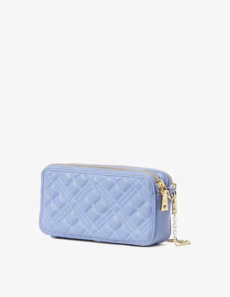 rinascente Love Moschino Borsa camera trapuntata 2 zip - Azzurro