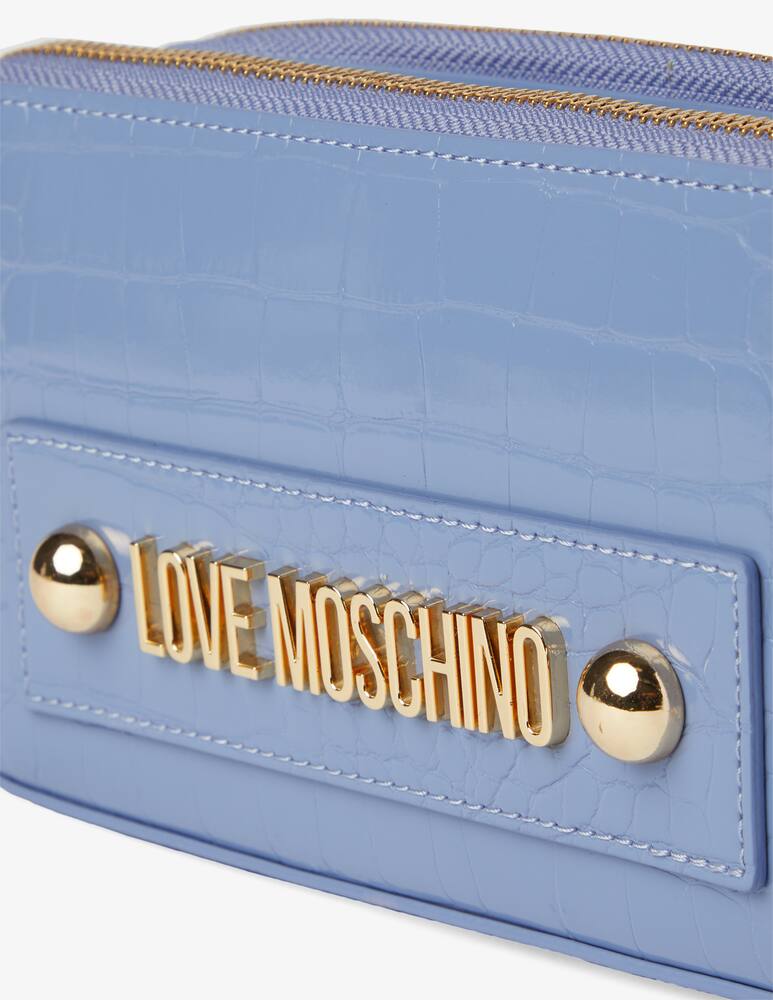 rinascente Love Moschino Big logo crossbody bag - Light blue