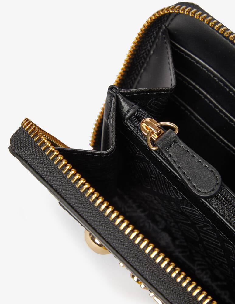 rinascente Love Moschino Portafoglio zip around L big logo - Nero