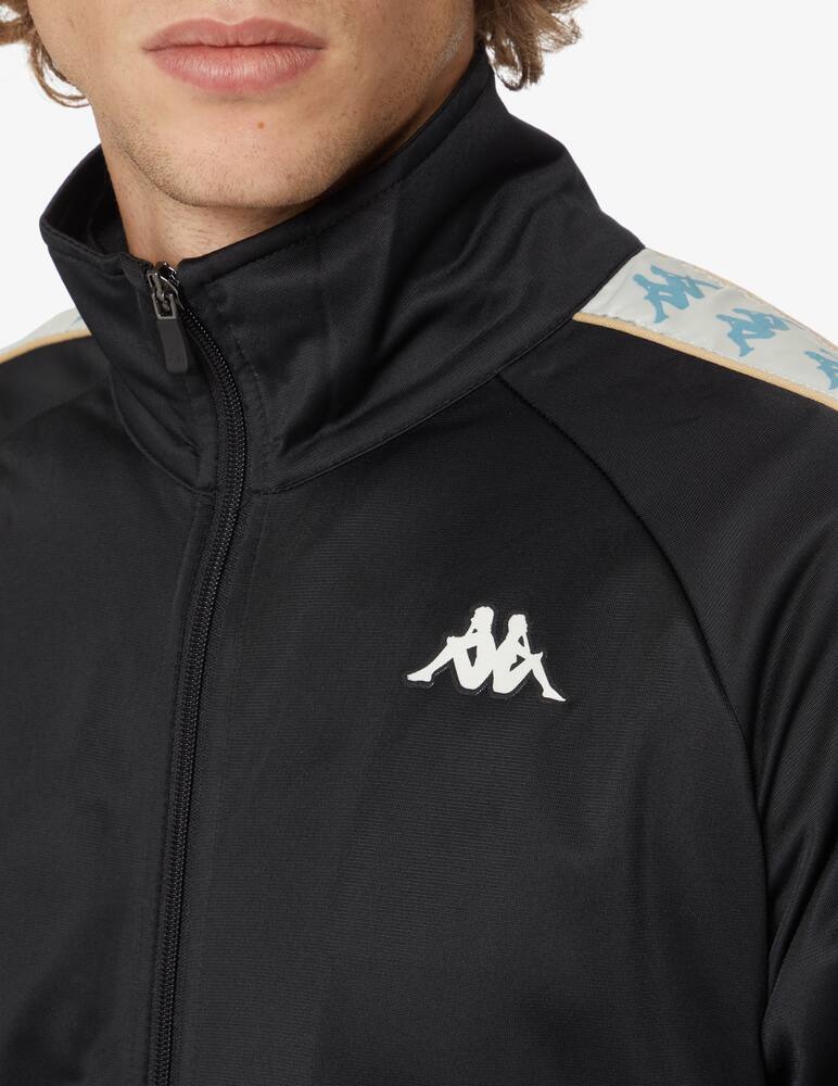 rinascente Kappa Zipped multicolor sweather with band - Black